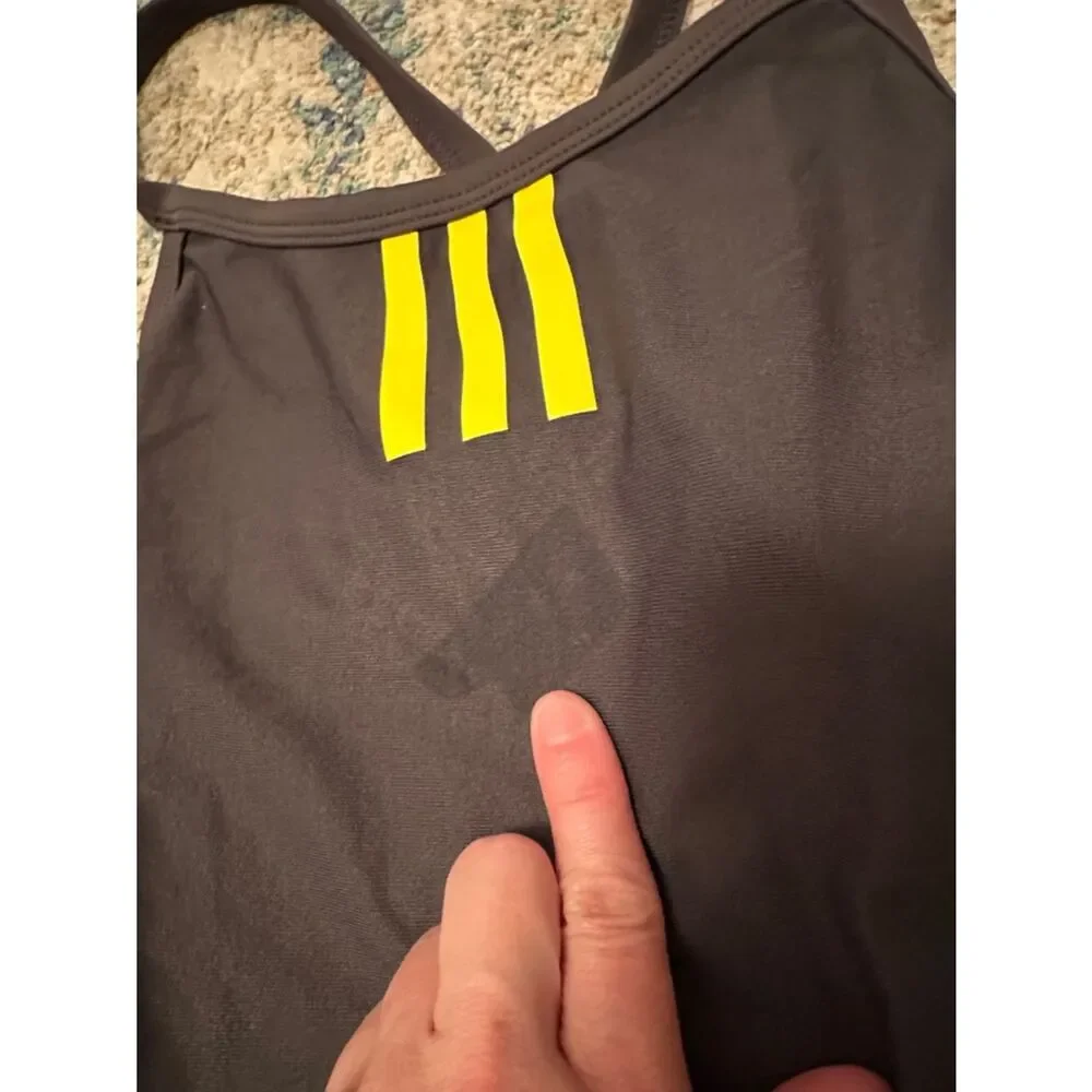NWT Adidas Women's Solid Infinitex Splice Performance One Piece Swimsuit - Picture 4 of 8